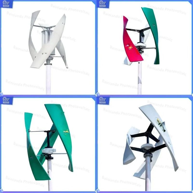 Wind Solar Hybrid Kit - 600W 1KW 垂直軸風力タービン発電機太陽光発電システムハイブリッド風力ソーラーパワーキット家庭用屋外省エネ高効率