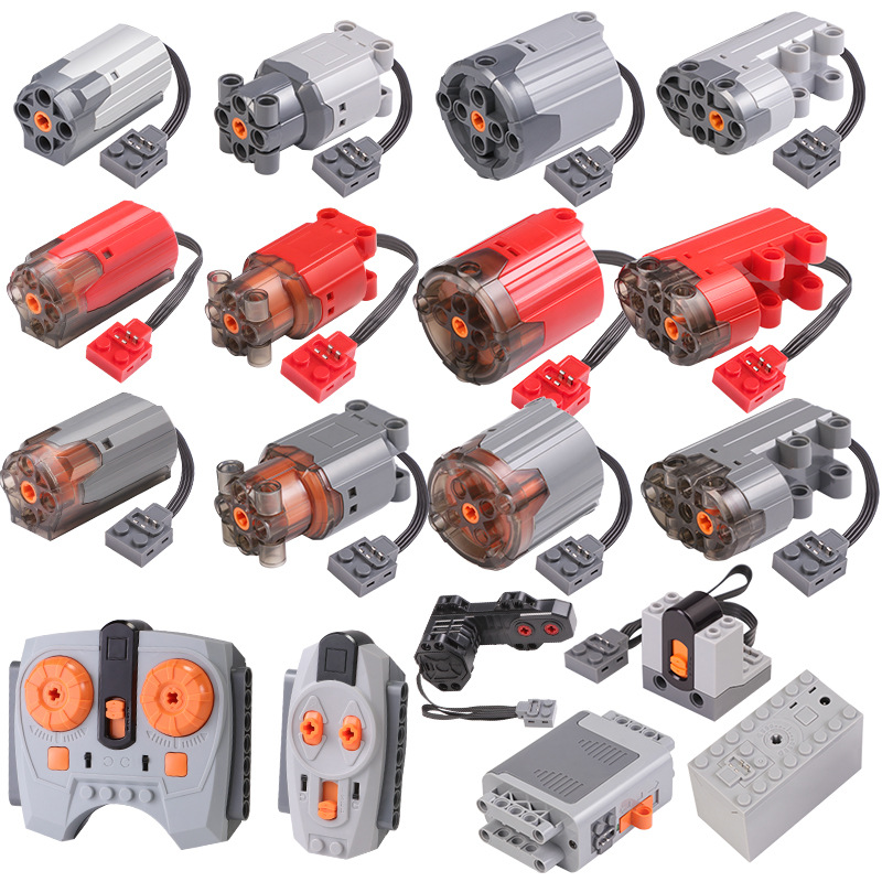 Renewable Energy Lego - 2.0 アップグレードバージョン電源機能テクニカルモーターグレー/ブラック/レッド M/L/XL サーボモーター受信機制御セットビルディングブロック用