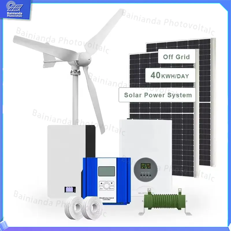 3KWソーラー風力タービン発電機 5KWハイブリッドコントロ - Wind Solar Hybrid Kit のレビューと価格