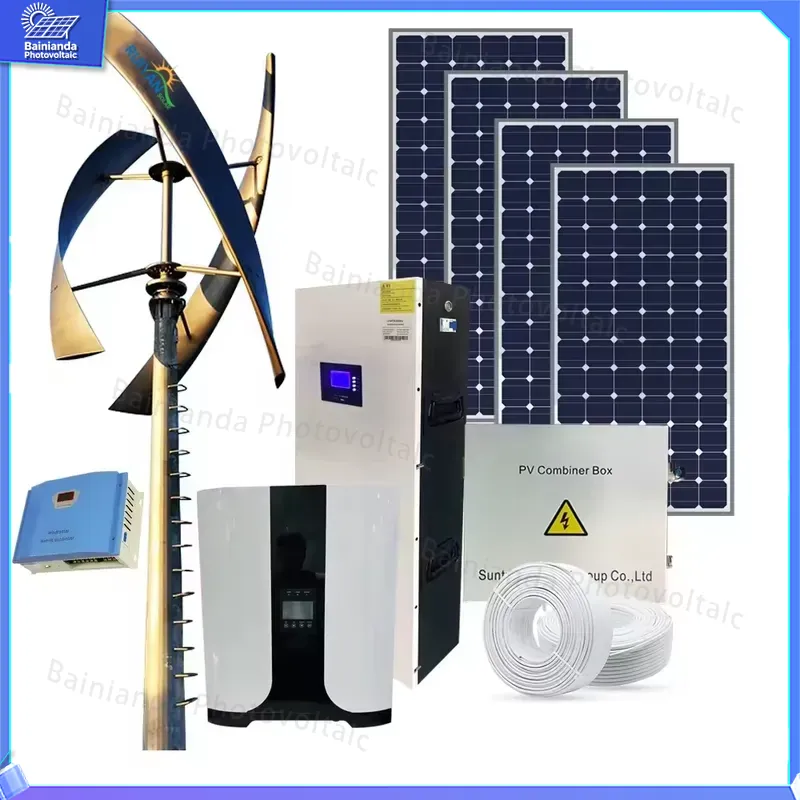 3KWソーラー風力タービン発電機 5KWハイブリッドコントロ - Wind Solar Hybrid Kit のレビューと価格